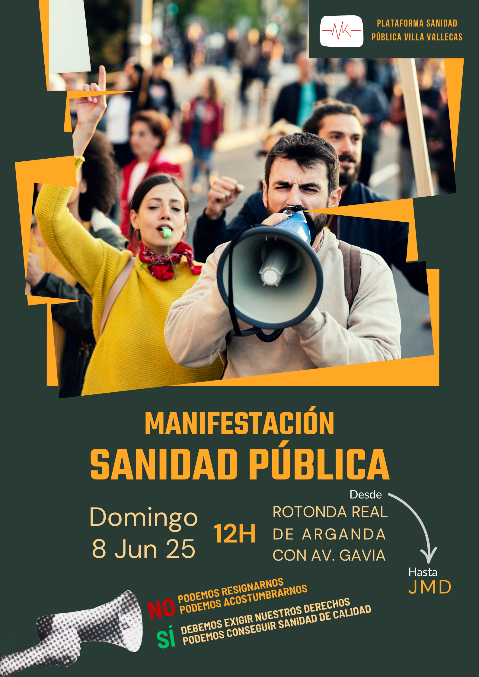Manifestación sanidad pública Villa Vallecas