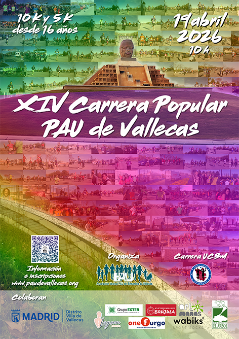Cartel Carreras Adultos Popular PAU de Vallecas 2026