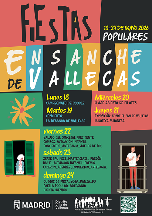 Cartel Fiestas Populares Ensanche de Vallecas 2026
